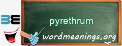 WordMeaning blackboard for pyrethrum